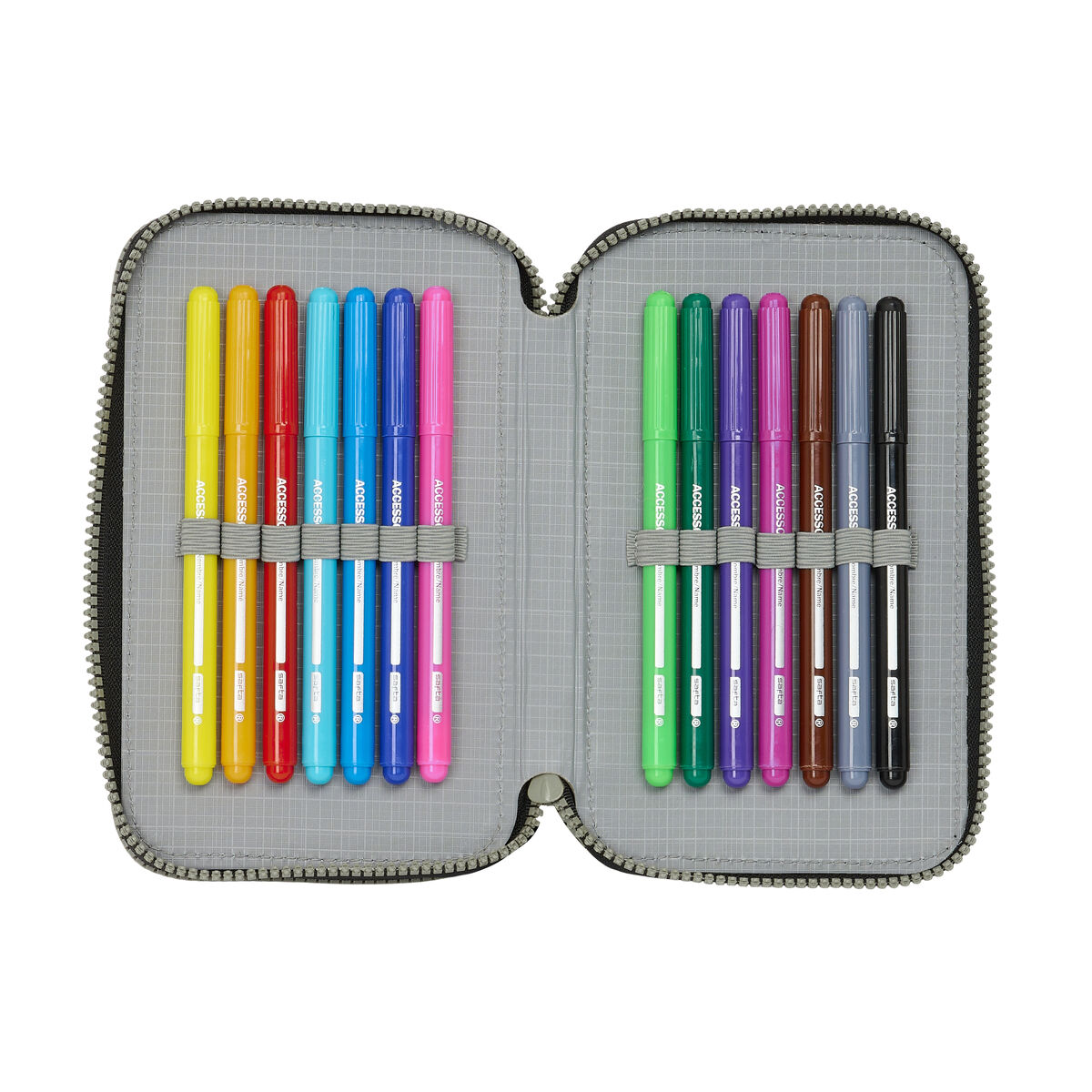 Dubbelt pennfodral The Mandalorian This is the way Svart 12.5 x 19.5 x 4 cm (28 Delar) - 5