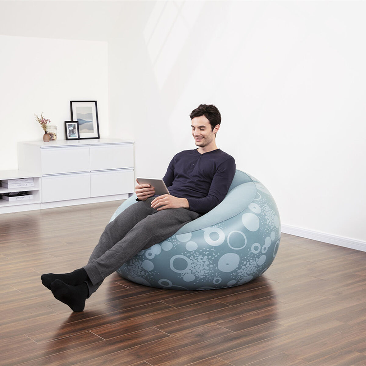 Bestway Jättestor Uppblåsbar Sittplats Fashion Färg Sorterad 112x112x66 cm Inre 75052 - 11