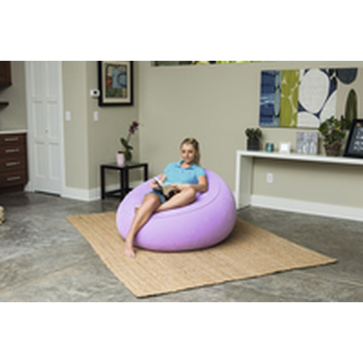 Bestway Jättestor Uppblåsbar Sittplats Fashion Färg Sorterad 112x112x66 cm Inre 75052 - 15