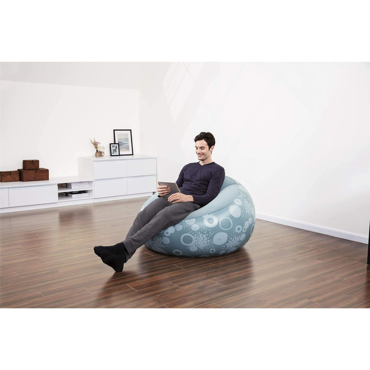 Bestway Jättestor Uppblåsbar Sittplats Fashion Färg Sorterad 112x112x66 cm Inre 75052 - 4