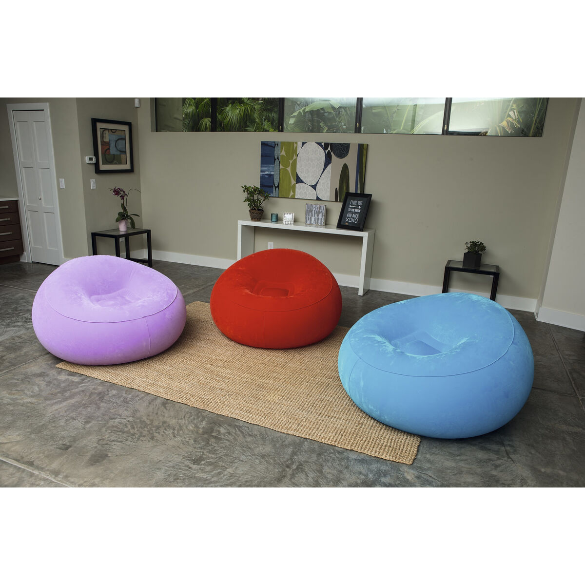 Bestway Jättestor Uppblåsbar Sittplats Fashion Färg Sorterad 112x112x66 cm Inre 75052 - 5