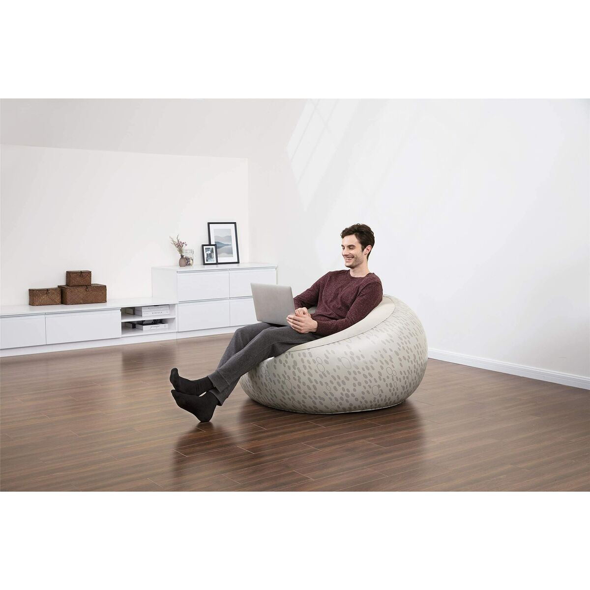 Bestway Jättestor Uppblåsbar Sittplats Fashion Färg Sorterad 112x112x66 cm Inre 75052 - 2