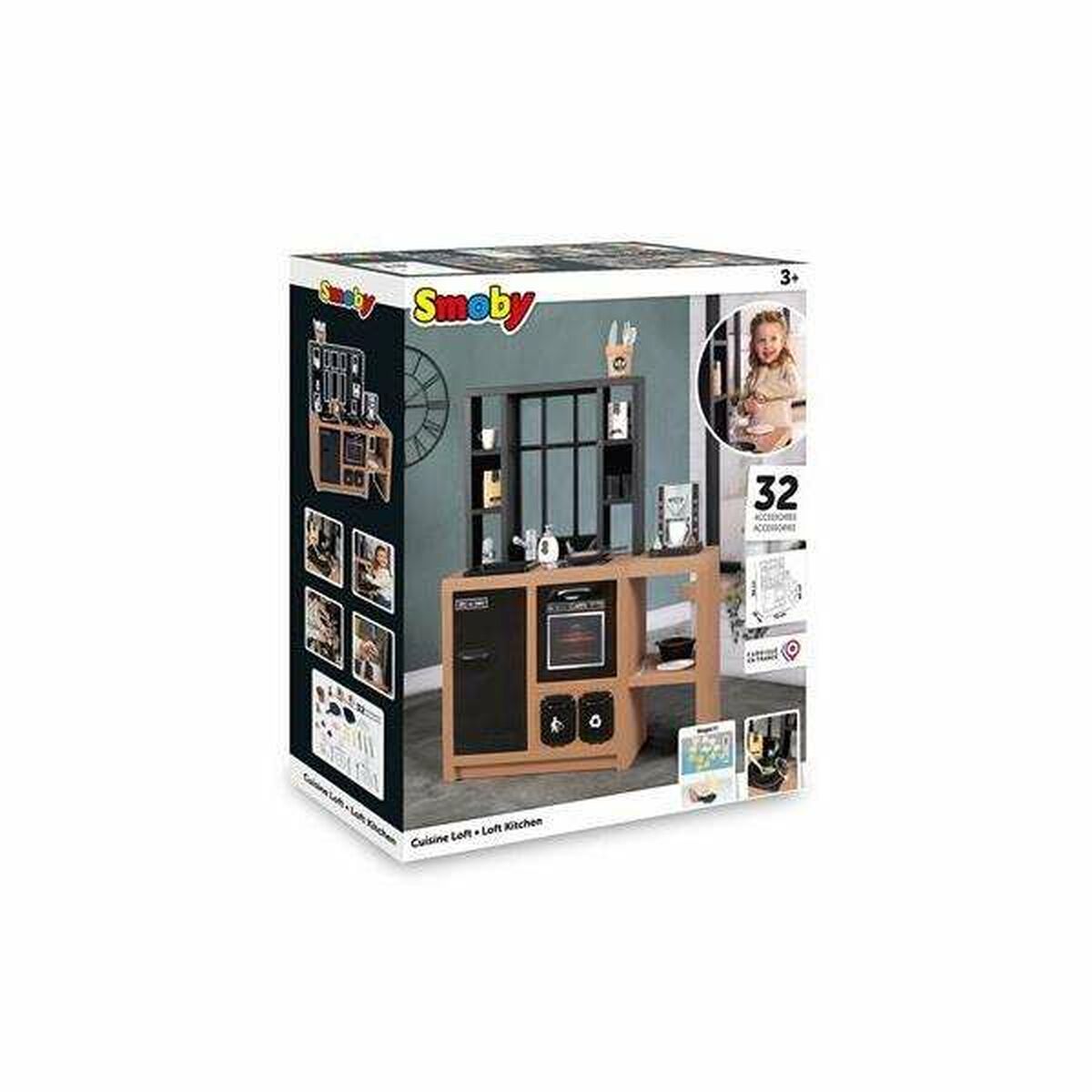 Leksakskök Smoby Loft 32 Delar 96 x 74 x 29 cm - 5