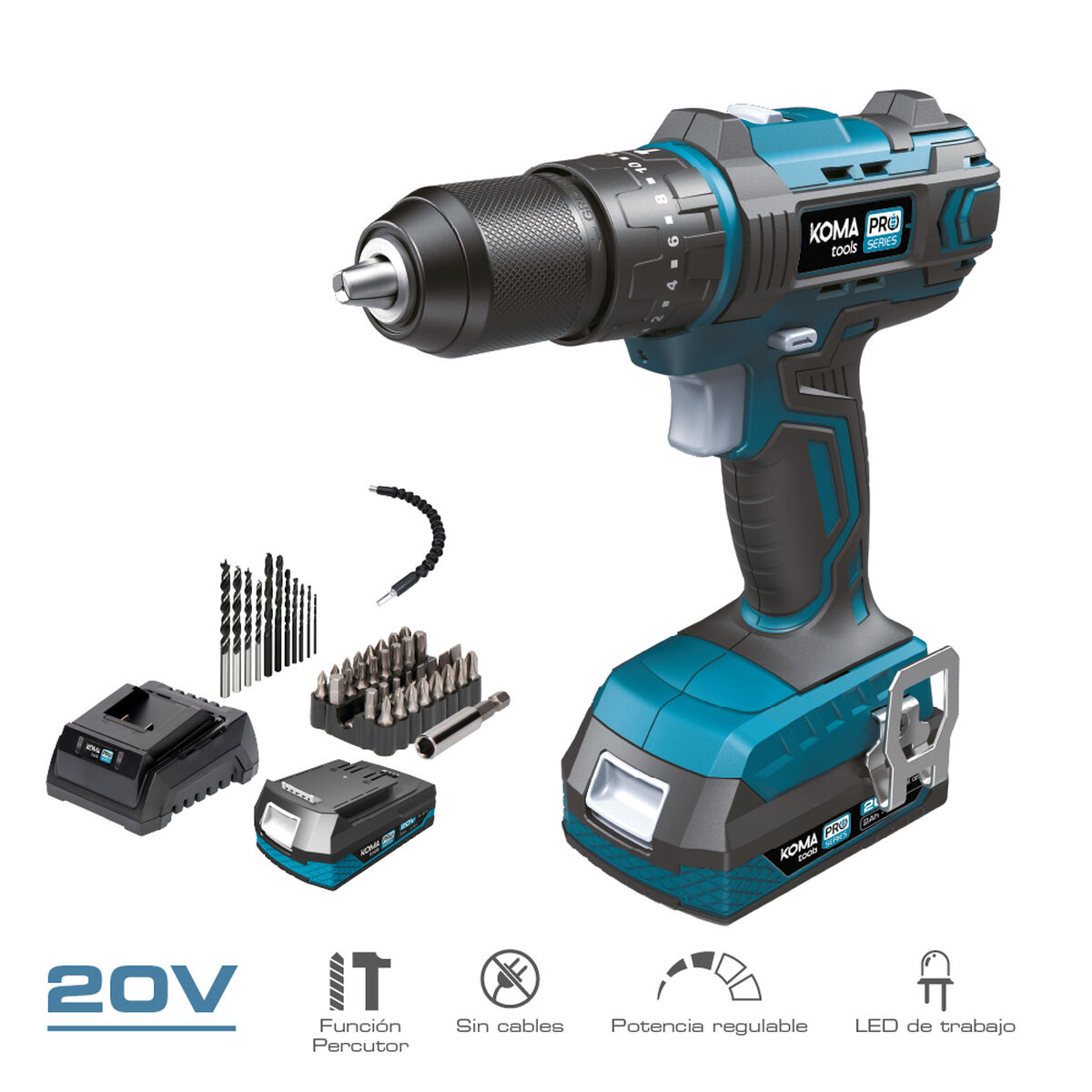 Borr- och tillbehörssats Koma Tools