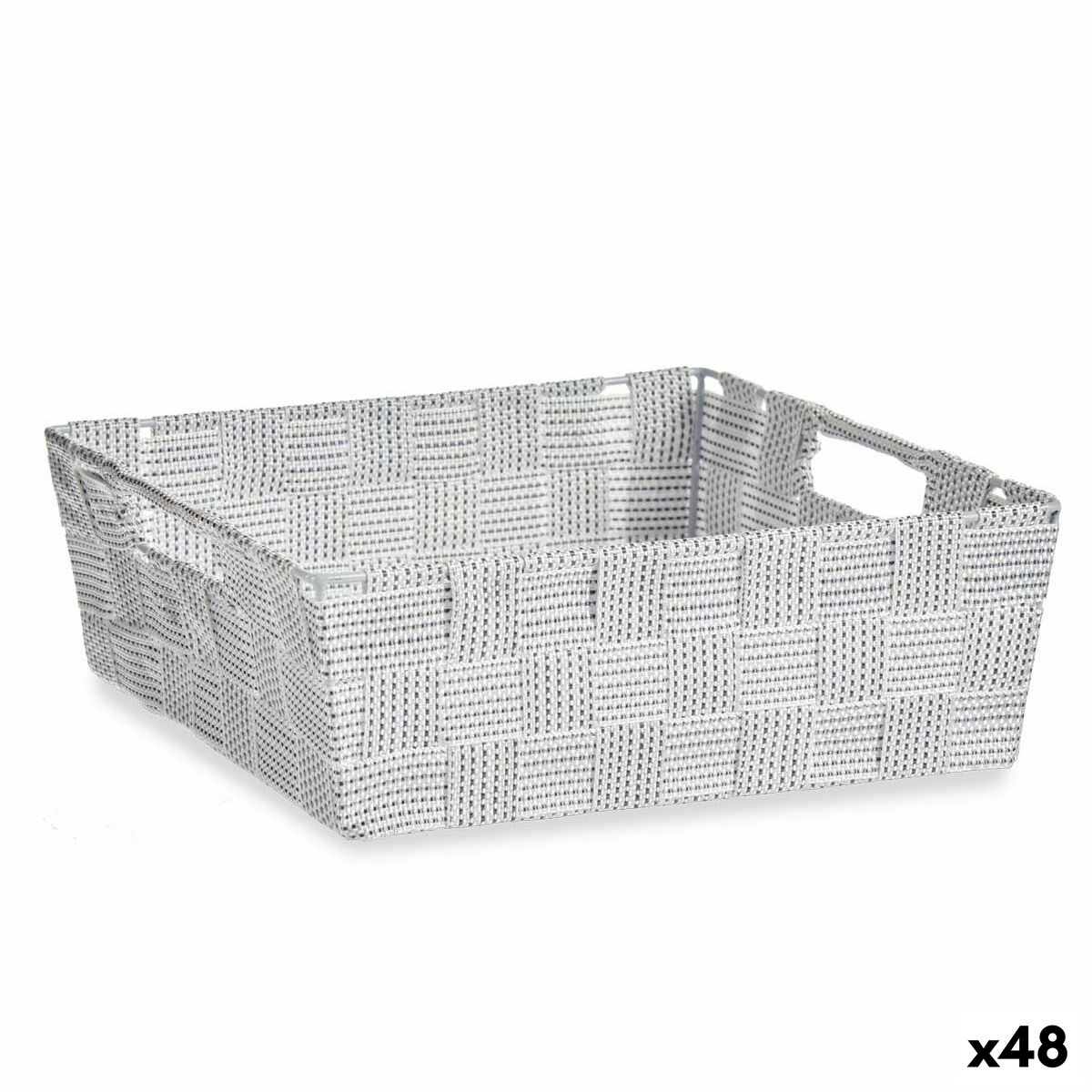 Multifunktionell korg Kipit A3-693109 Vit Tyg 3 L 23 x 8 x 27 cm 27 x 8 x 23 cm (48 antal)