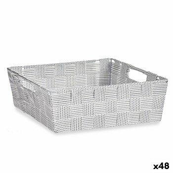 Multifunktionell korg Kipit A3-693109 Vit Tyg 3 L 23 x 8 x 27 cm 27 x 8 x 23 cm (48 antal)