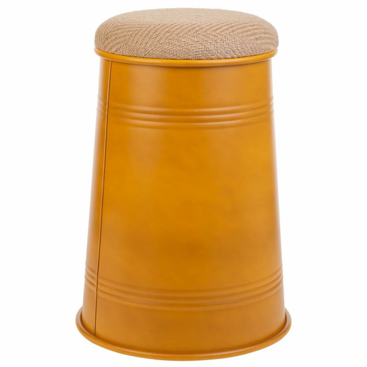 Sittpall Alexandra House Living Orange Säckväv Metall Badsvamp Trä MDF 47 x 27 x 33 cm - 4