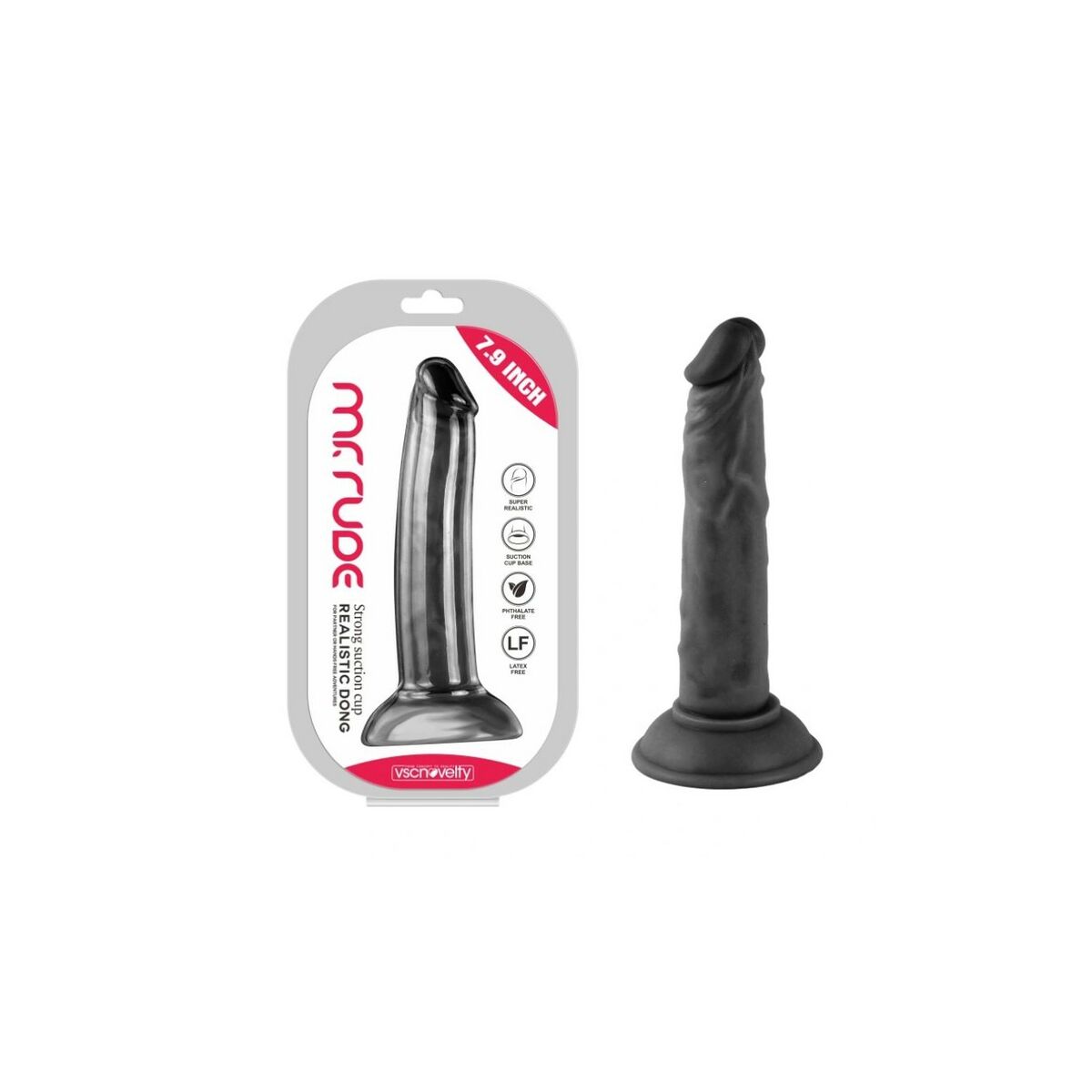 Realistisk dildo VSCNOVELTY Svart 20 cm - 2