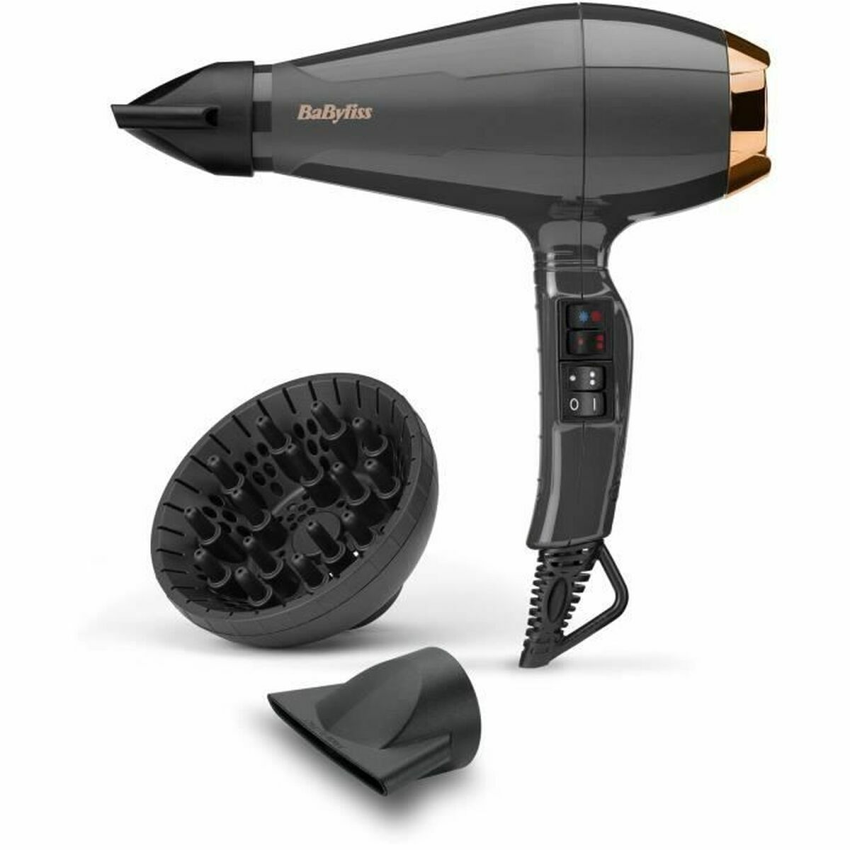 Hårtork Babyliss 6719DE Svart Grå 2200 W - 2