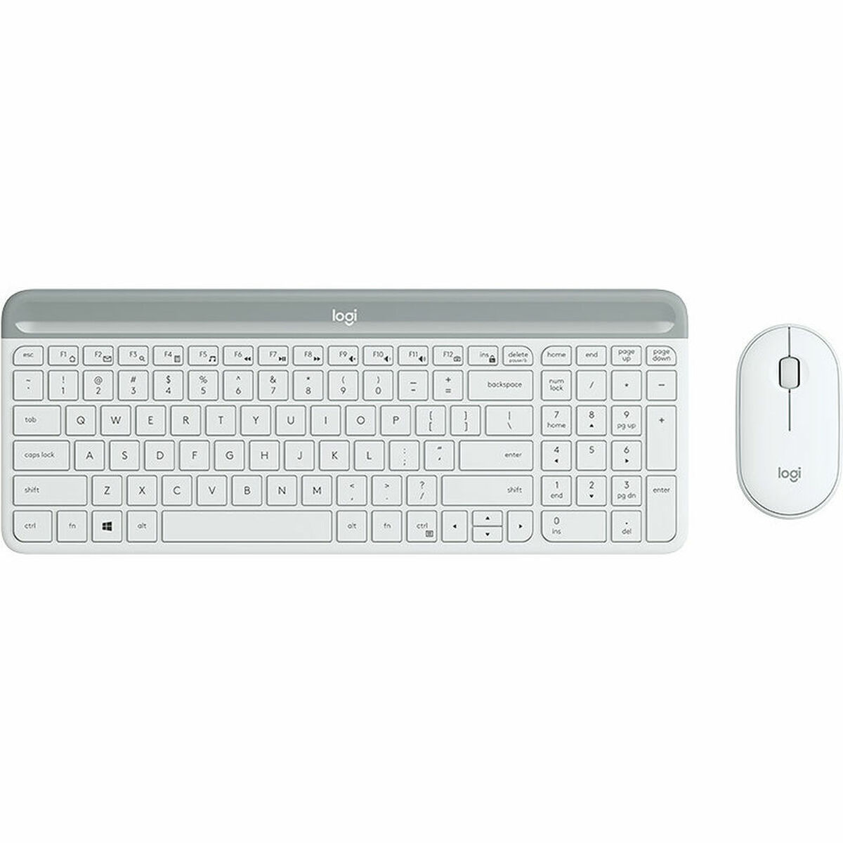 Mus & Tangentbord Logitech MK470 Vit Qwerty Spanska