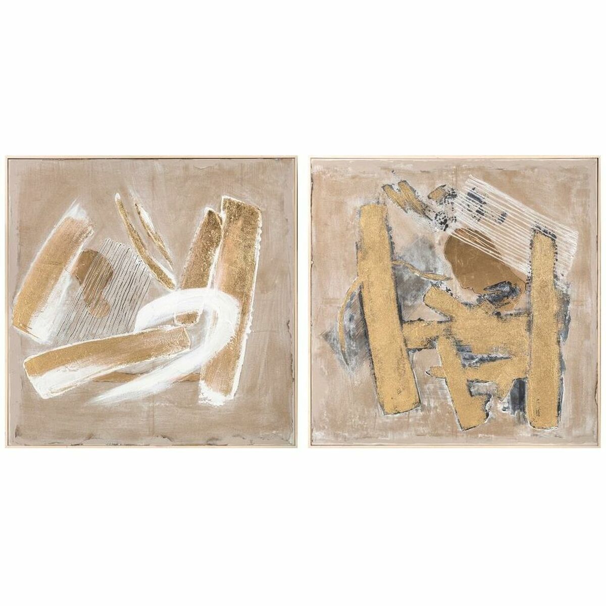 Tavla DKD Home Decor 92 x 4,5 x 92 cm Abstrakt Urban (2 antal) - 6