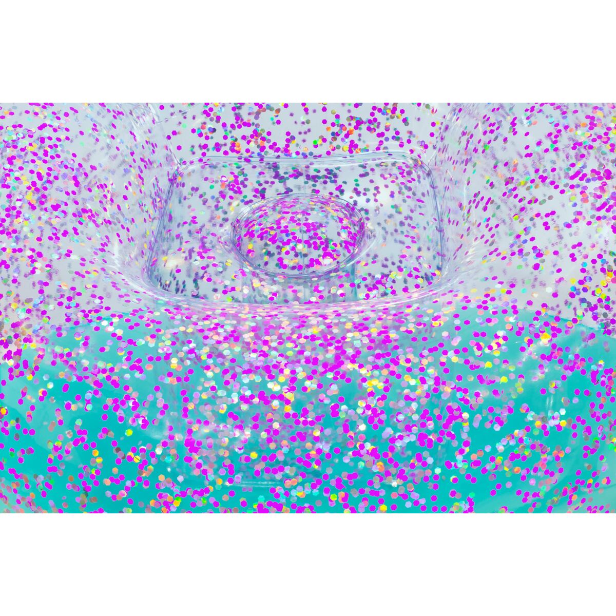 Bestway Jättestor Glitteruppblåsbar Stol 114x112x66 cm +6 År Inomhus och Trädgård 75115 - 6