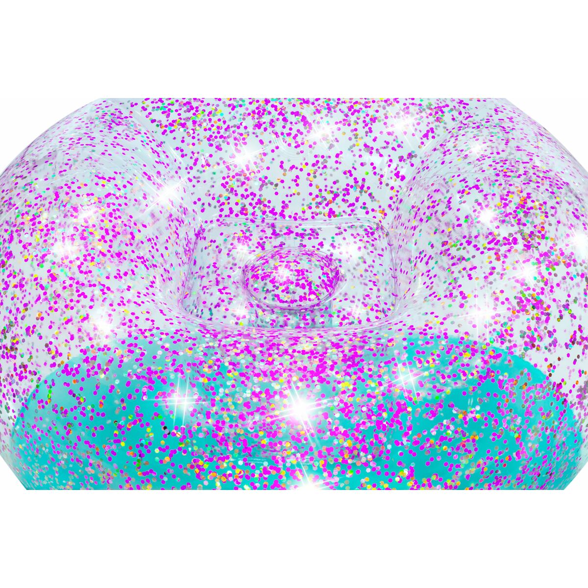 Bestway Jättestor Glitteruppblåsbar Stol 114x112x66 cm +6 År Inomhus och Trädgård 75115 - 4
