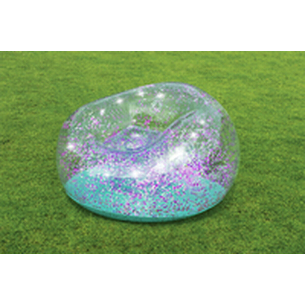 Bestway Jättestor Glitteruppblåsbar Stol 114x112x66 cm +6 År Inomhus och Trädgård 75115 - 7