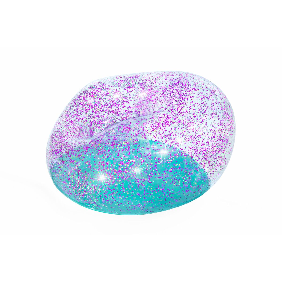 Bestway Jättestor Glitteruppblåsbar Stol 114x112x66 cm +6 År Inomhus och Trädgård 75115 - 12