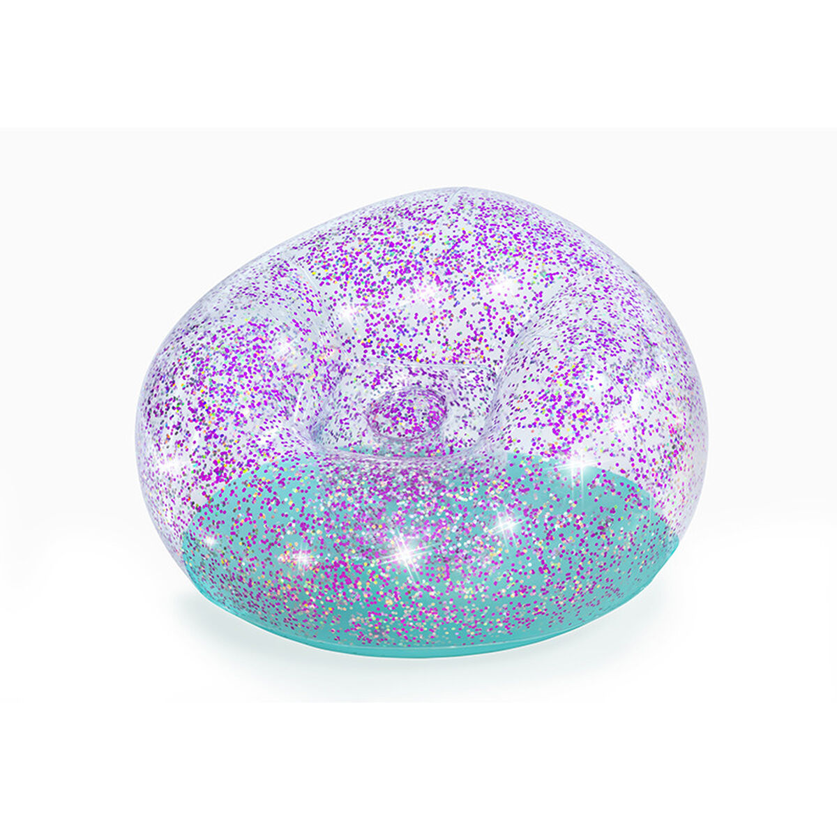 Bestway Jättestor Glitteruppblåsbar Stol 114x112x66 cm +6 År Inomhus och Trädgård 75115