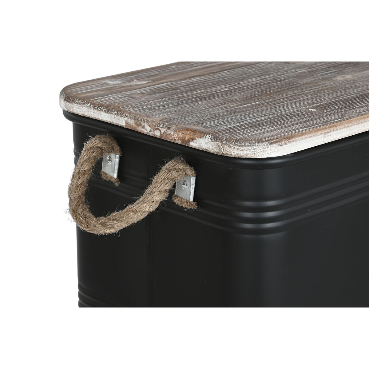 Koffertset Home ESPRIT Metall Snöre Granträ 68 x 35,5 x 35 cm (3 antal) - 3