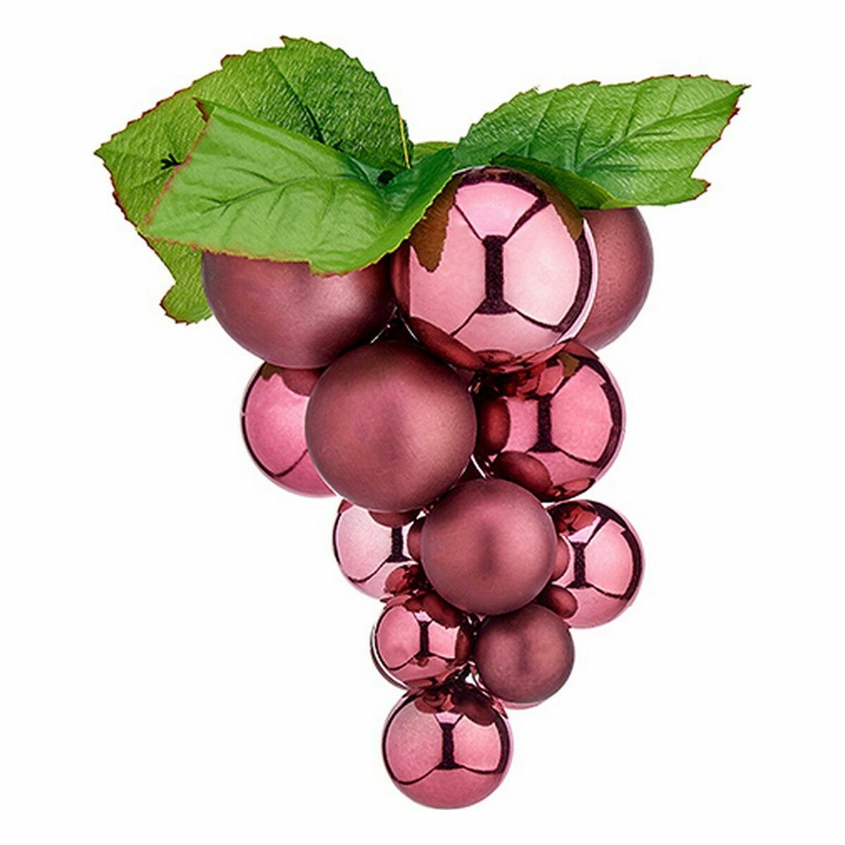 Julgranskula Vindruvor Medium Rosa Plast 18 x 18 x 28 cm (12 antal) - 4