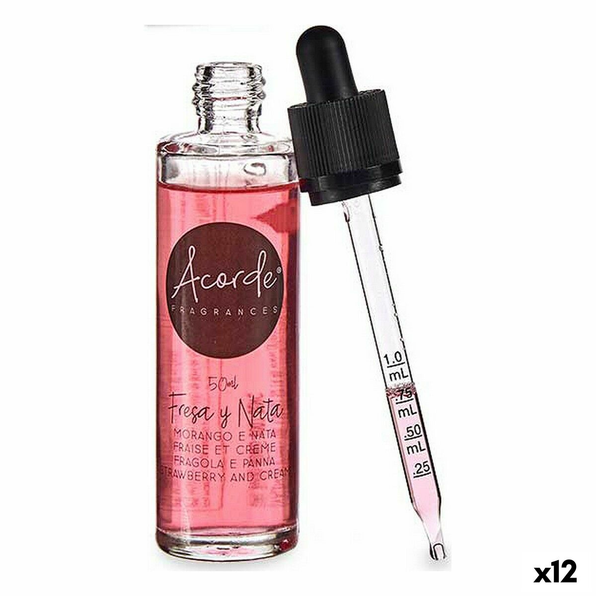 Vattenlöslig essens Acorde Jordgubbe Tjock Vaniljsås 50 ml (12 antal) - 3
