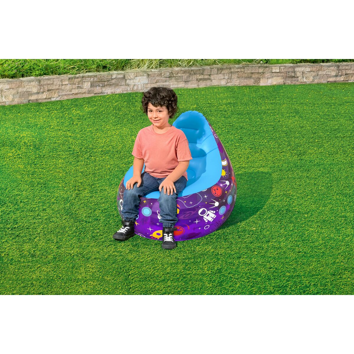 Bestway Uppblåsbar stol med LED-ljus Espacial 72x72x64 cm +3 År Inomhus och Trädgård 75122 - 14