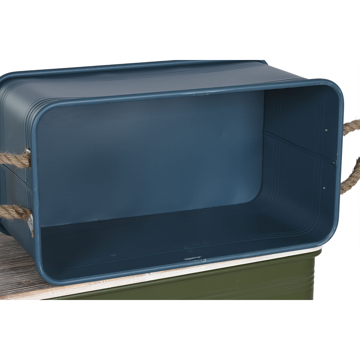 Koffertset Home ESPRIT Metall Granträ 68 x 36 x 33 cm (3 antal) - 4