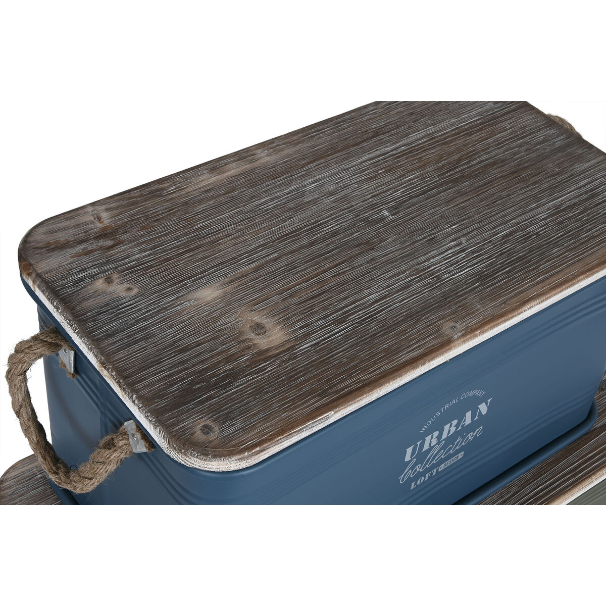 Koffertset Home ESPRIT Metall Granträ 68 x 36 x 33 cm (3 antal) - 2
