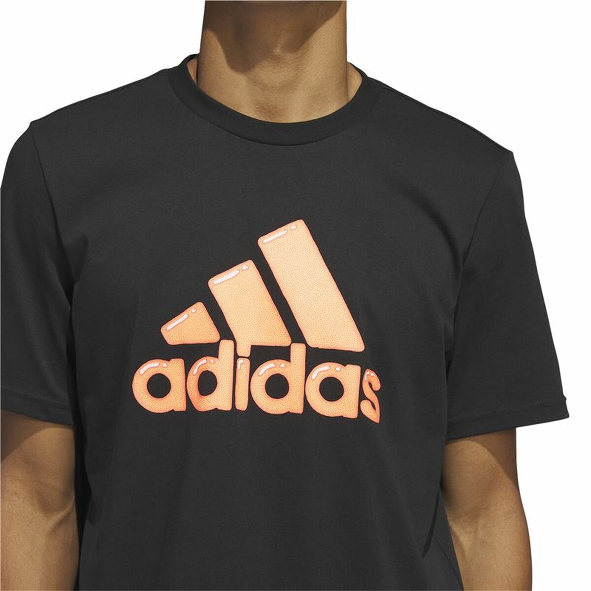 T-shirt med kortärm Herr Adidas Logo Svart (L) - 7