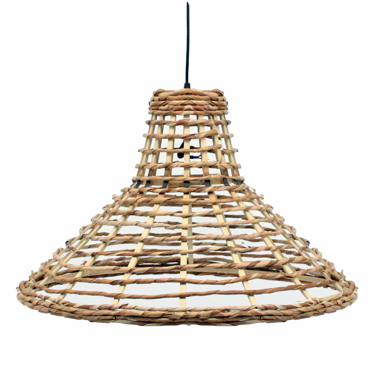 Taklampa DKD Home Decor 56 x 56 x 34 cm Brun Rattan 50 W - 2