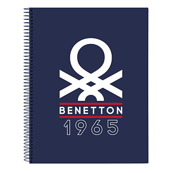 Anteckningsbok Benetton Varsity Grå Marinblå A4 120 Blad