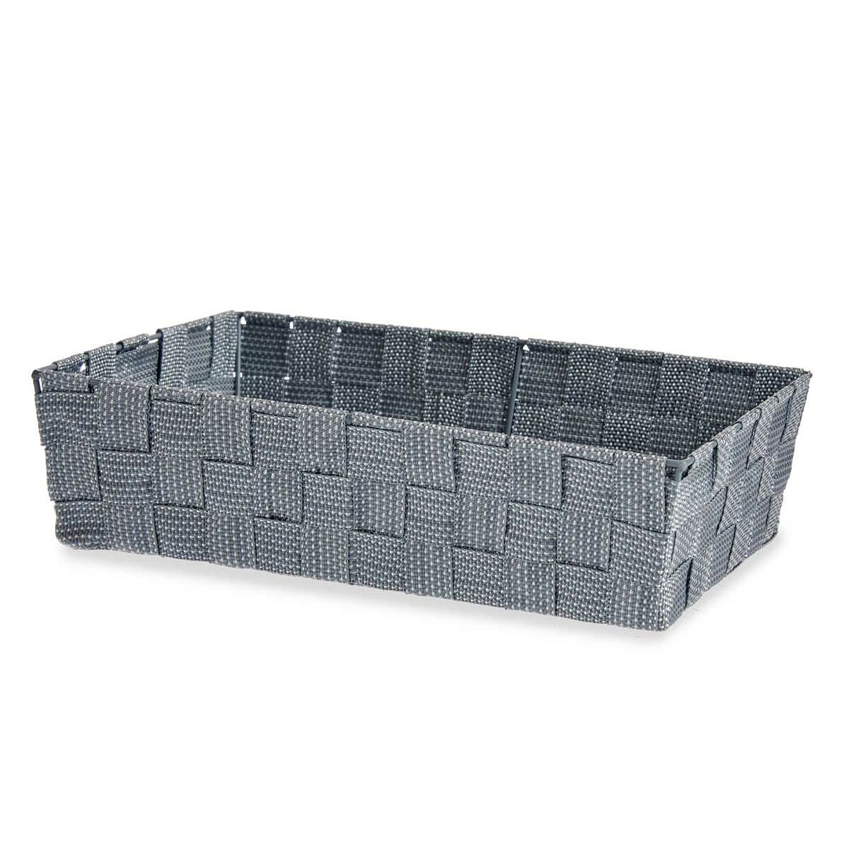 Multifunktionell korg Kipit Grå Polyester Tyg Flätning 3,8 L (18 antal) - 3