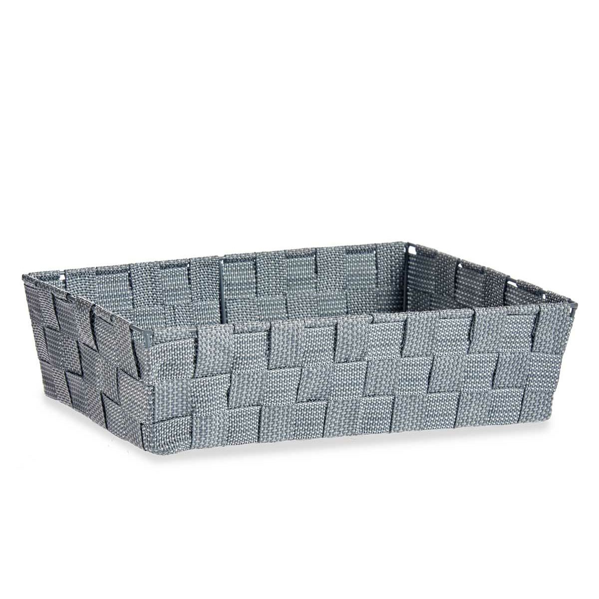 Multifunktionell korg Kipit Grå Polyester Tyg Flätning 3,8 L (18 antal) - 2