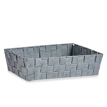 Multifunktionell korg Kipit Grå Polyester Tyg Flätning 3,8 L (18 antal)