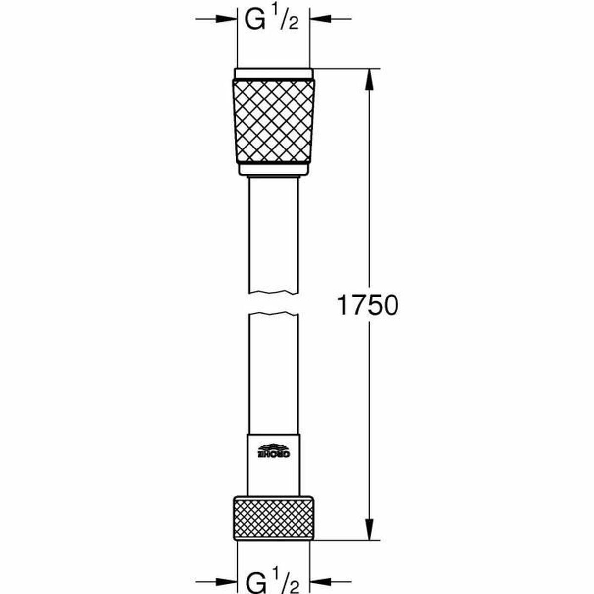 Duschslang Grohe Svart Svart matt Plast - 3