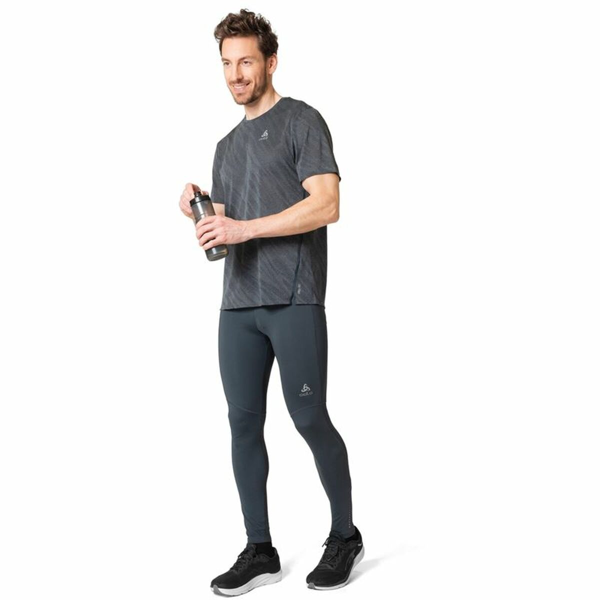 T-shirt med kortärm Unisex Odlo Zeroweight Enginee Mörkgrå - 3