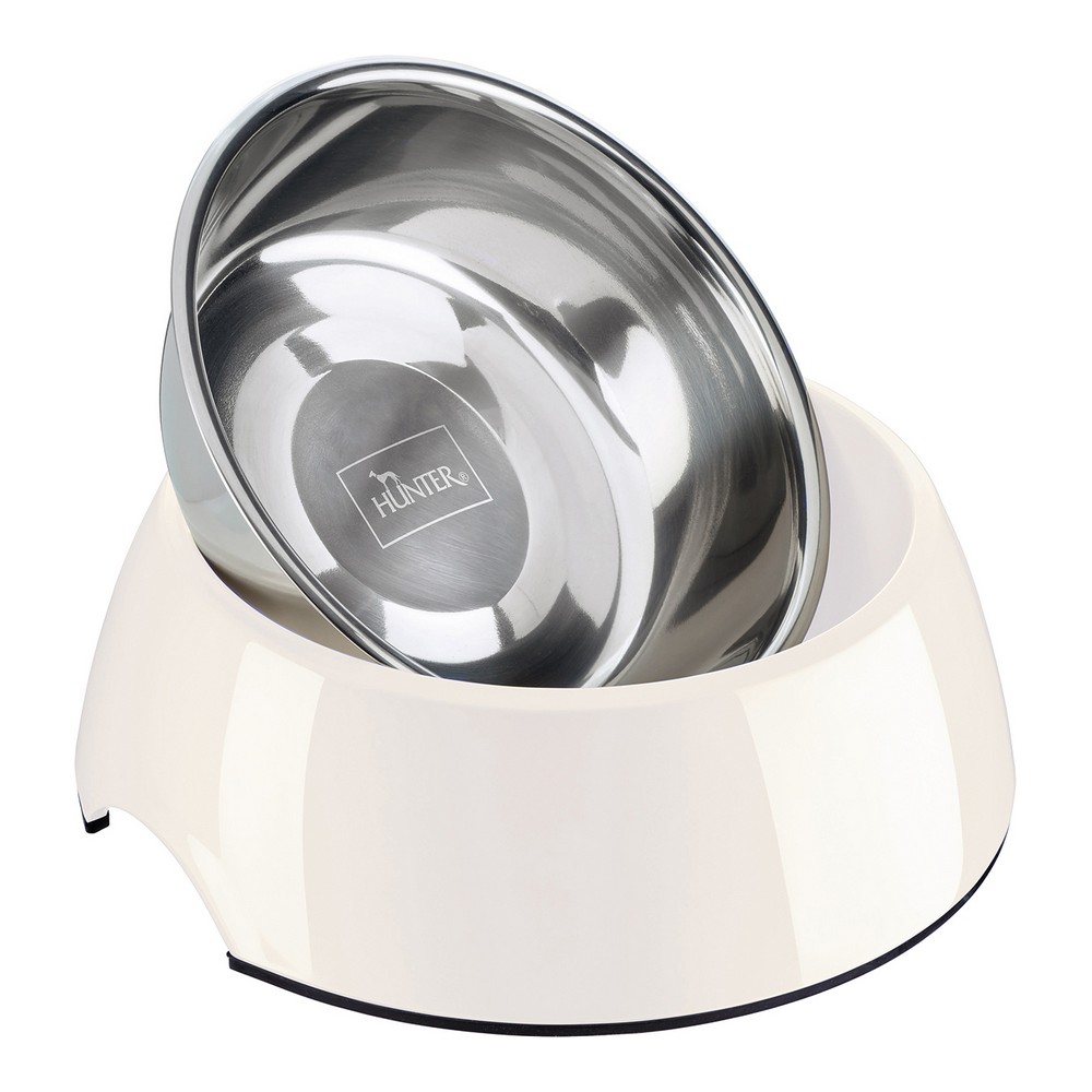 Hundmatare Hunter Melamin Rostfritt stål Vit 160 ml (14,5 x 14,5 x 7 cm) - 3