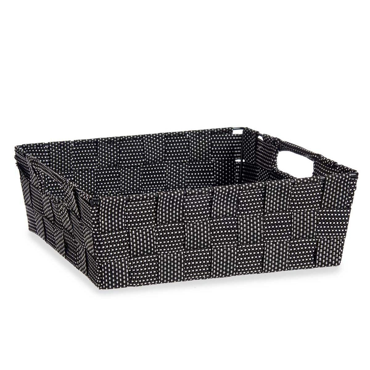 Multifunktionell korg Kipit 79810 Svart Tyg 3 L 23 x 8 x 27 cm 27 x 8 x 23 cm Flätning (48 antal) - 2