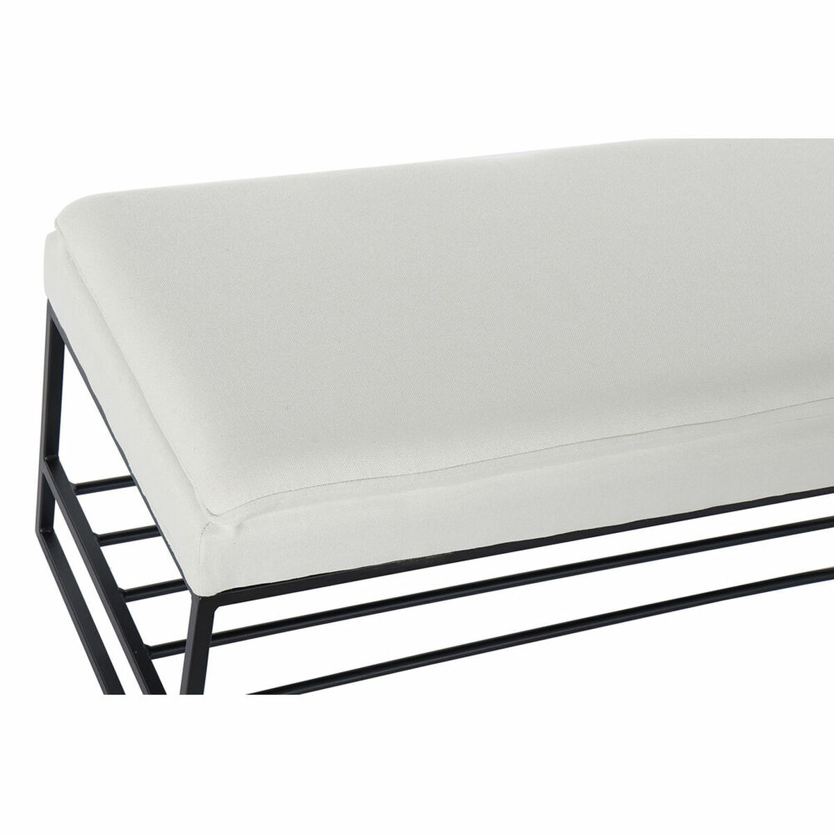 Foot-of-bed Bench DKD Home Decor Svart Beige Järn 80,5 x 36 x 35,5 cm - 4