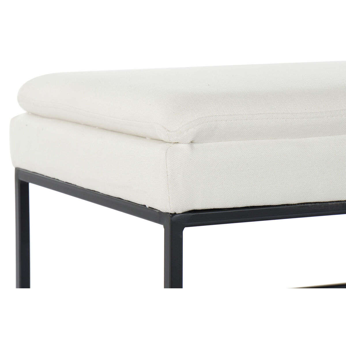 Foot-of-bed Bench DKD Home Decor Svart Beige Järn 80,5 x 36 x 35,5 cm - 2