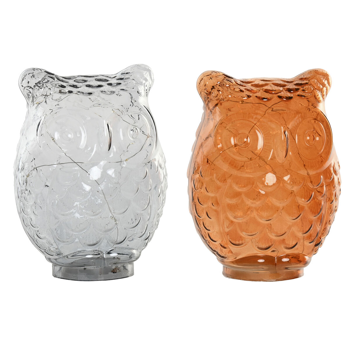 Belysning dekoration Home ESPRIT Glas 15 X 12 X 20 CM (2 antal)