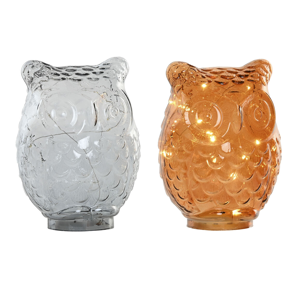 Belysning dekoration Home ESPRIT Glas 15 X 12 X 20 CM (2 antal) - 2