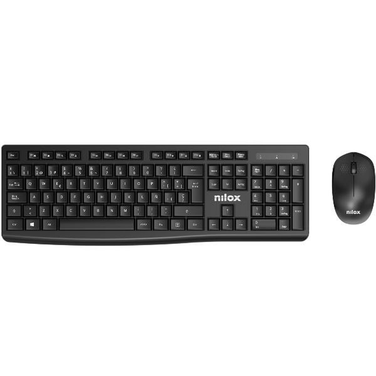Trådlöst Tangentbord och Mus Nilox NXKMWE012 Qwerty Spanska