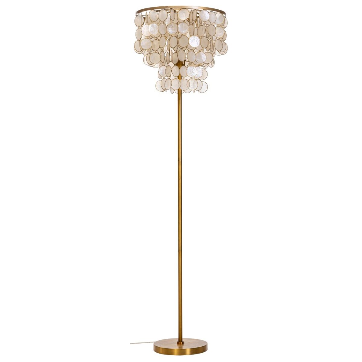 Golvlampa Home ESPRIT Beige Gyllene 220 V 40 x 40 x 153 cm