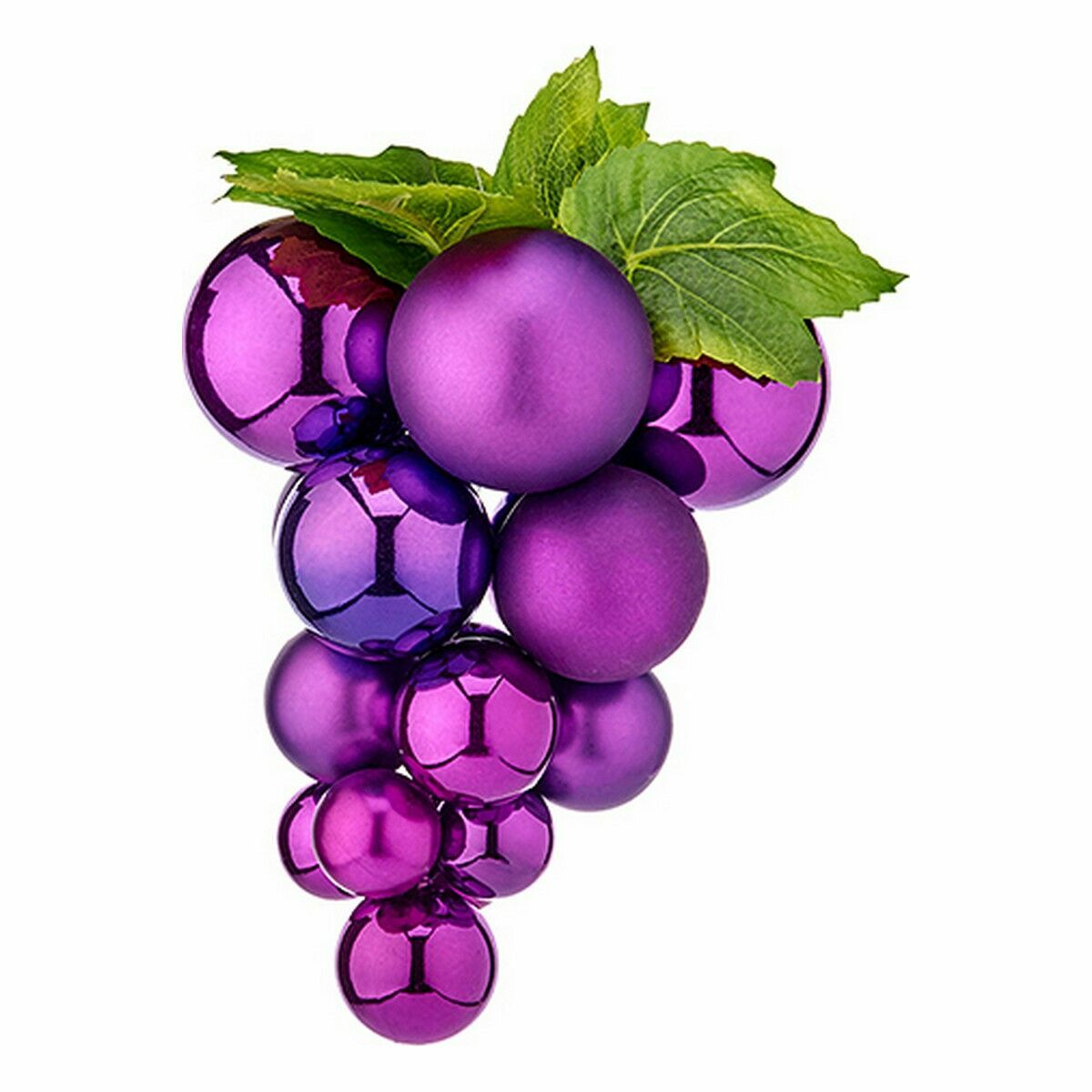 Julgranskula Vindruvor Medium Purpur Plast 19 x 28 x 19 cm (12 antal) - 2