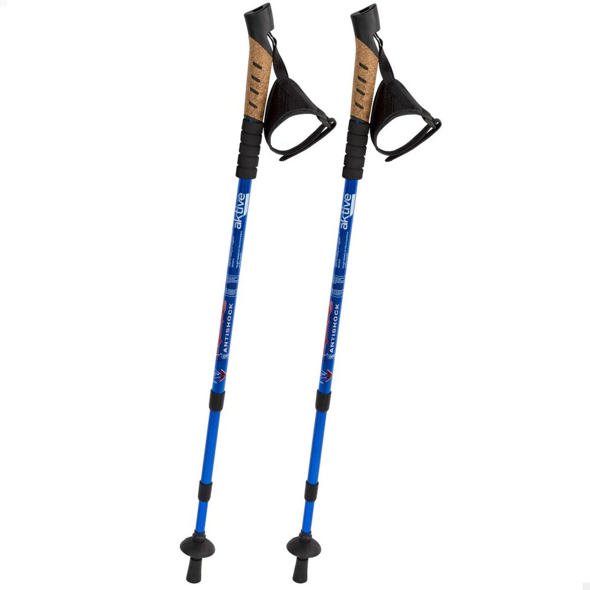 Set med 2 vandringsstavar Aktive 5 x 135 x 5 cm (6 antal) - 2