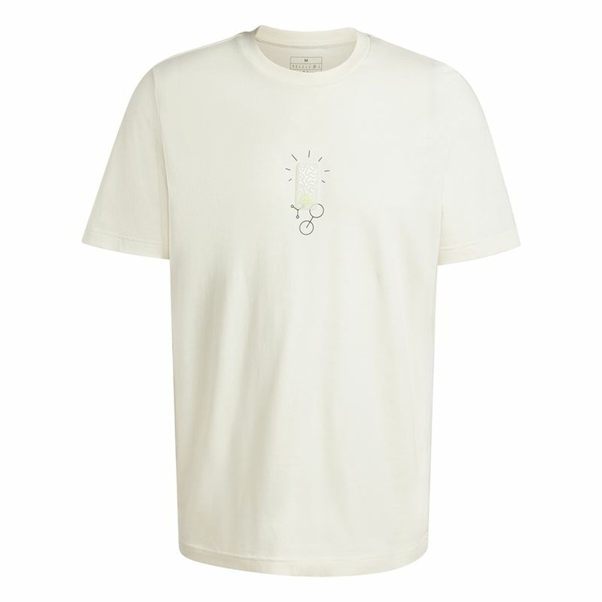 T-shirt med kortärm Herr Adidas Molded Linear Vit Naturell