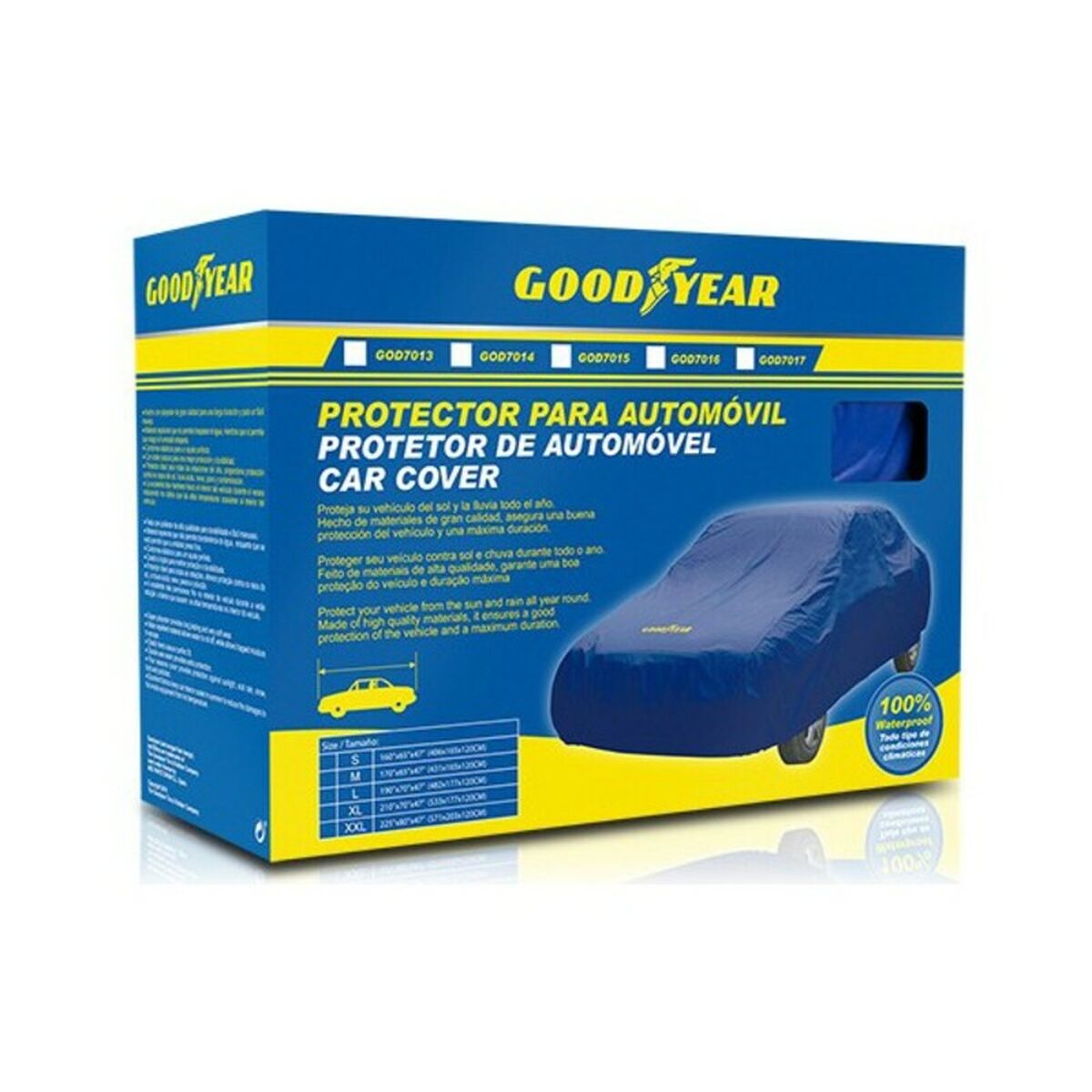 Bilöverdrag Goodyear GOD7015 Blå (Storlek L) - 2