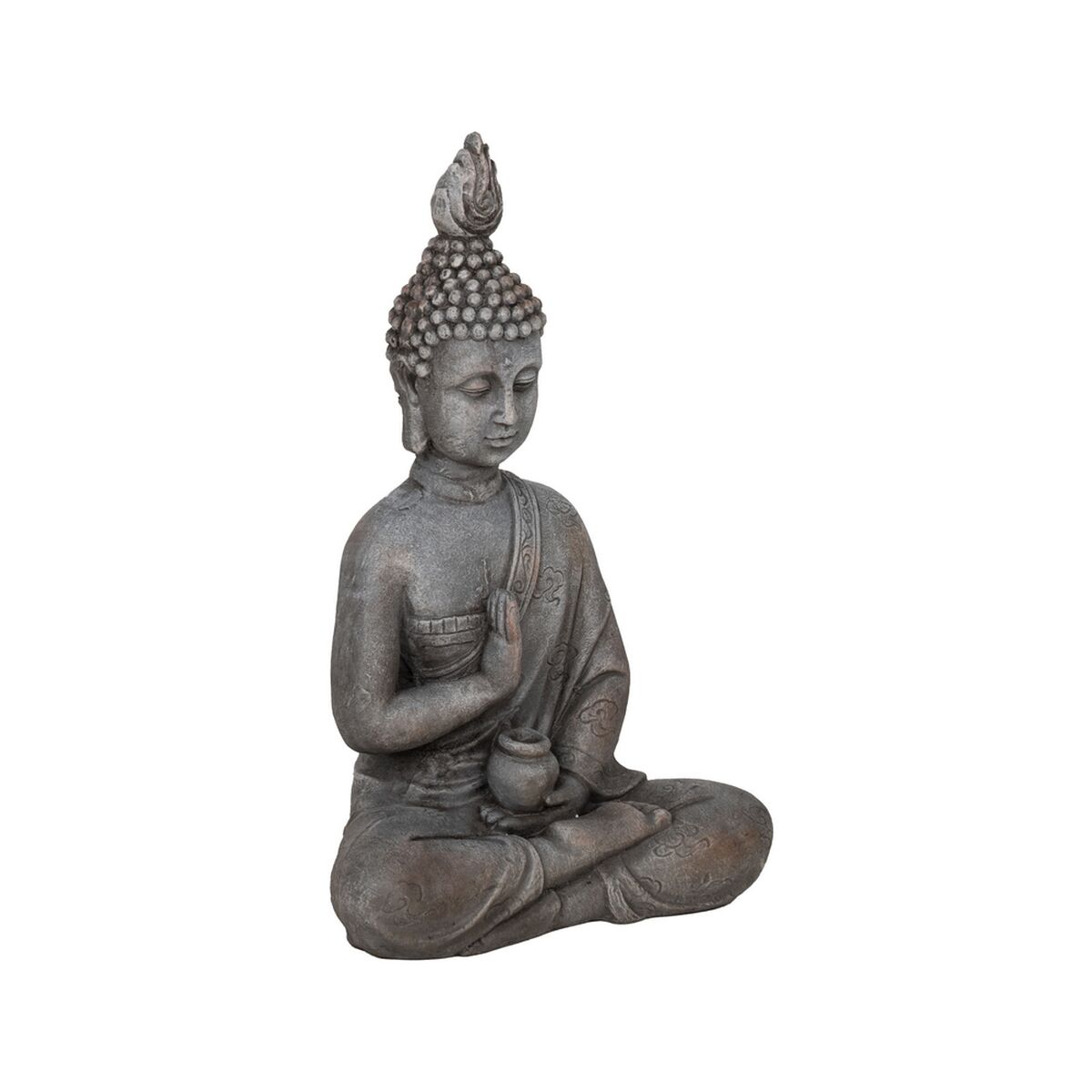 Prydnadsfigur Grå Buddha 37 x 21 x 56 cm