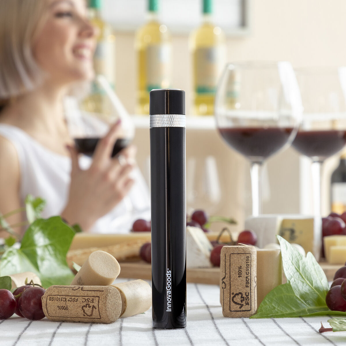 Lufttryckskorkskruv för vin Dewino InnovaGoods - 22