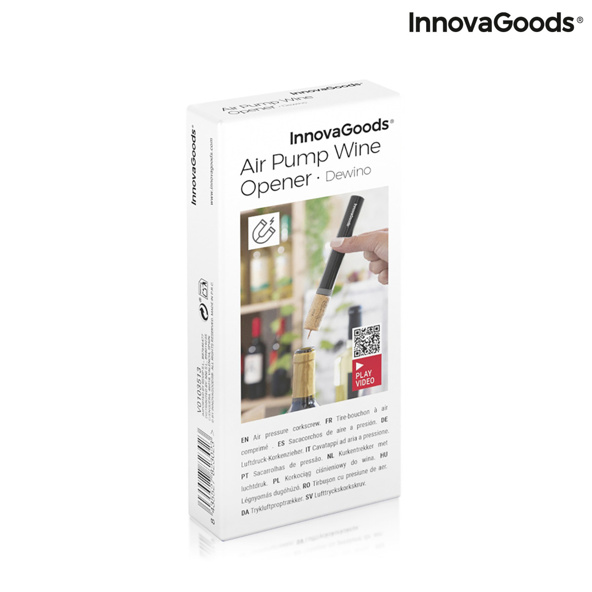 Lufttryckskorkskruv för vin Dewino InnovaGoods - 2