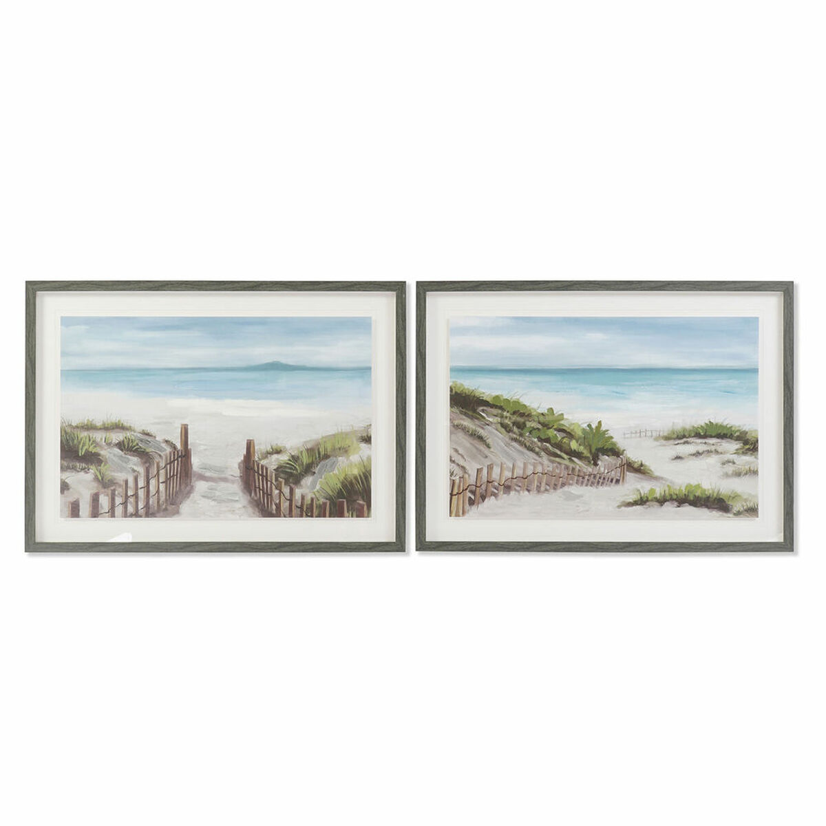 Tavla DKD Home Decor Strand Medelhavs 70 x 3,3 x 50 cm (2 antal) - 4